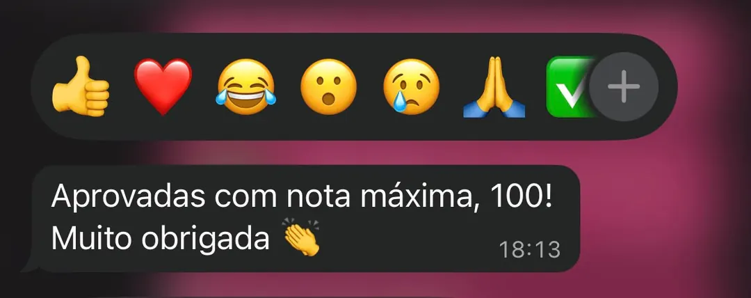 Aprovadas com nota máxima, 100